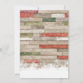 Invitation Fête de Noël des sapins de Noël rustiques (Dos)