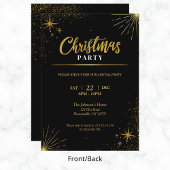 Invitation Fête de Noël des stars de l'or moderne
