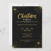 Invitation Fête de Noël des stars de l'or moderne (Devant)
