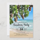 Invitation Fête de Noël d'été à la plage (Devant)