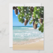 Invitation Fête de Noël d'été à la plage (Dos)