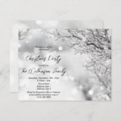 Invitation Fête de Noël d'hiver (Devant / Derrière)