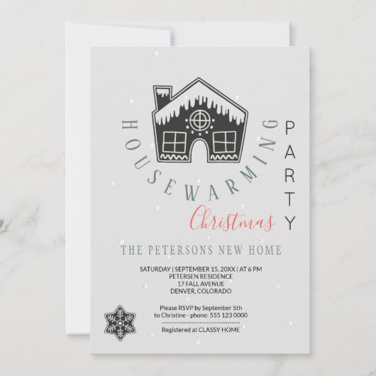 Invitation Fête de Noël d'hiver (Devant)