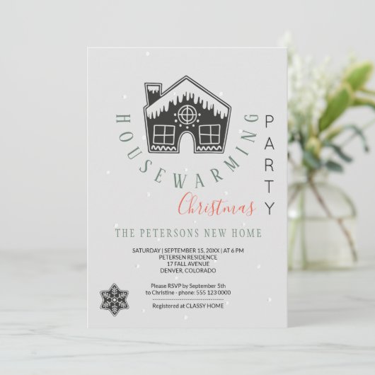 Invitation Fête de Noël d'hiver (Debout devant)