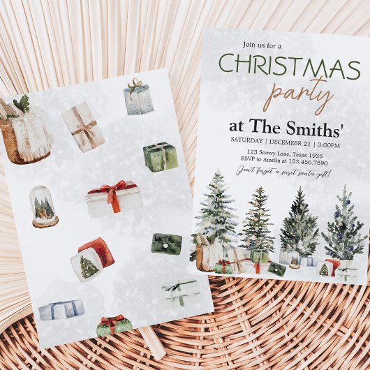 Invitation Fête de Noël d'hiver