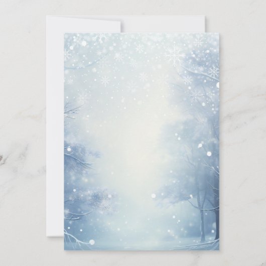 Invitation Fête de Noël d'hiver (Dos)