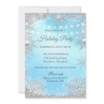 Fête de Noël d'hiver Bleu Argent