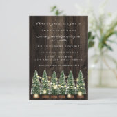 Invitation Fête de Noël d'hiver Bois rustique (Debout devant)