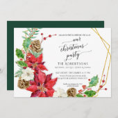 Invitation Fête de Noël d'hiver Crescent Wire (Devant / Derrière)