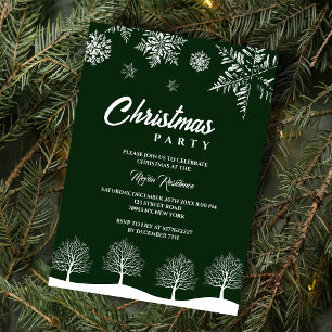 Invitation Fête de Noël d'hiver de la Marine de neige
