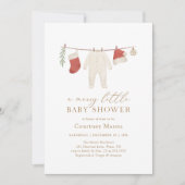 Invitation Fête de Noël d'hiver pour un bébé Shower (Devant)