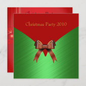 Invitation Fête de Noël d'invitation (Devant / Derrière)