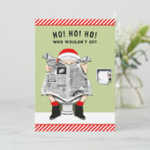 Invitation Fête de Noël drôle (Debout devant)