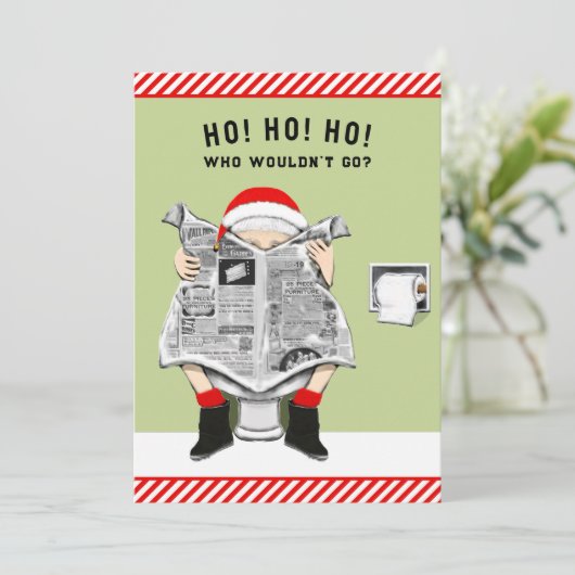 Invitation Fête de Noël drôle (Debout devant)