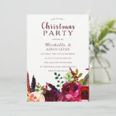 Invitation Fête de Noël du Boho Rouge Bourgogne (Debout devant)