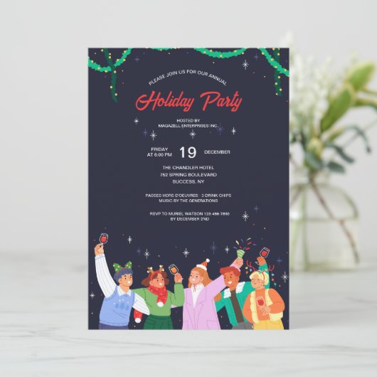 Invitation Fête de Noël du bureau (Debout devant)