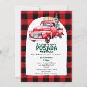 Invitation Fête de Noël du Camion Rouge espagnol Posada Navid (Devant)