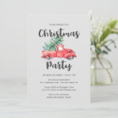 Invitation Fête de Noël du Camion Rouge et de l'Arbre (Debout devant)