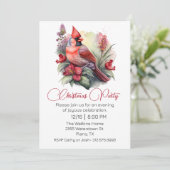 Invitation Fête de Noël du cardinal rouge (Debout devant)