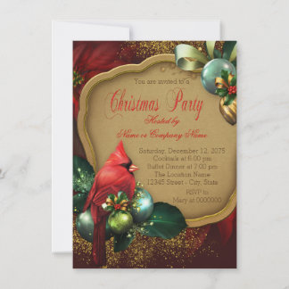 Invitation Fête de Noël du Cardinal Rouge
