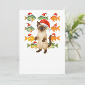 Invitation Fête de Noël du chat (Debout devant)