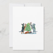 Invitation Fête de Noël du chat de chien mignon (Dos)