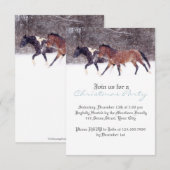 Invitation Fête de Noël du Cheval d'hiver (Devant / Derrière)