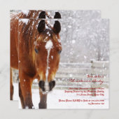 Invitation Fête de Noël du Cheval d'hiver (Devant / Derrière)