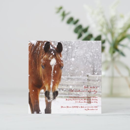 Invitation Fête de Noël du Cheval d'hiver (Debout devant)