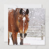 Invitation Fête de Noël du Cheval d'hiver (Dos)