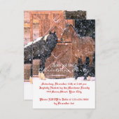 Invitation Fête de Noël du Cheval d'hiver (Devant / Derrière)