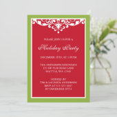 Invitation Fête de Noël du défilé vert rouge (Debout devant)