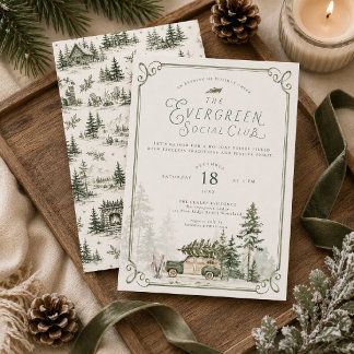 Invitation Fête de Noël du Evergreen Social Club