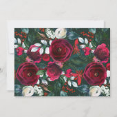 Invitation Fête de Noël du feuillage vert d'hiver de Bourgogn (Dos)