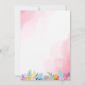 Invitation Fête de Noël du Flamant rose de forêt sauvage trop (Dos)