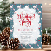Invitation Fête de Noël du Flamant rose tropical
