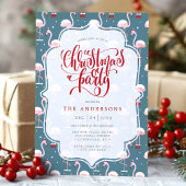 Invitation Fête de Noël du Flamant rose tropical