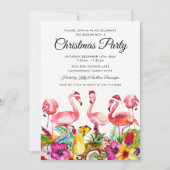 Invitation Fête de Noël du Flamant Tropical (Devant)