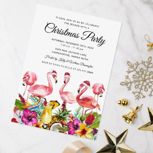 Invitation Fête de Noël du Flamant Tropical