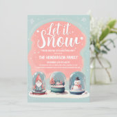 Invitation Fête de Noël du Globe des neiges (Debout devant)