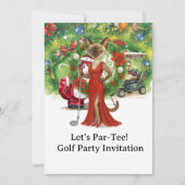 Invitation Fête de Noël du golf sur la mise en vert (Devant)