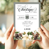 Invitation Fête de Noël du logo de l'entreprise