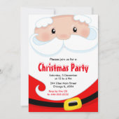 Invitation Fête de Noël du Père Noël (Devant)