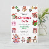 Invitation Fête de Noël du Père Noël (Debout devant)