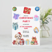 Invitation Fête de Noël du Père Noël (Debout devant)