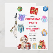 Invitation Fête de Noël du Père Noël (Devant / Derrière)