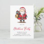 Invitation Fête de Noël du Père Noël (Debout devant)