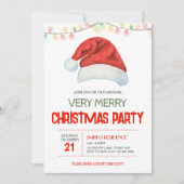 Invitation Fête de Noël du Père Noël (Devant)