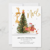 Invitation Fête de Noël du Père Noël (Devant)
