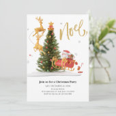 Invitation Fête de Noël du Père Noël (Debout devant)